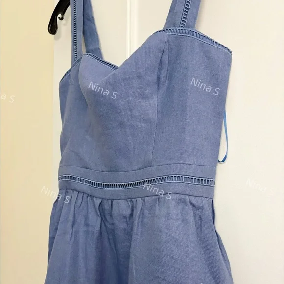 Reformation Blue Midi Dress - Picture 4 of 7